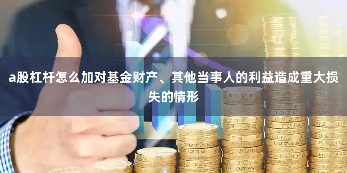 a股杠杆怎么加对基金财产、其他当事人的利益造成重大损失的情形
