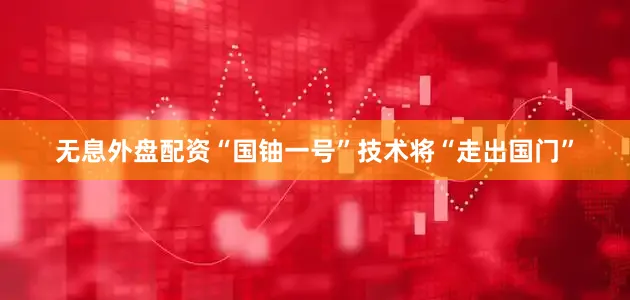 无息外盘配资“国铀一号”技术将“走出国门”